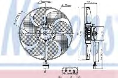 Вентилятор, охлаждение двигателя NISSENS купить