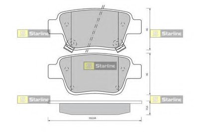 BDS834P STARLINE Комплект тормозных колодок, дисковый тормоз