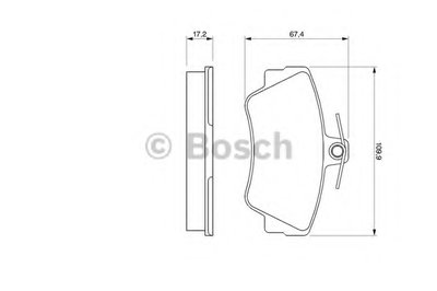 0986460989 BOSCH Комплект тормозных колодок, дисковый тормоз