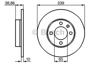 0986478010 BOSCH Тормозной диск