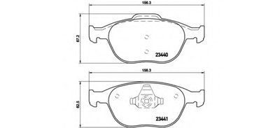 P24058 BREMBO Комплект тормозных колодок, дисковый тормоз