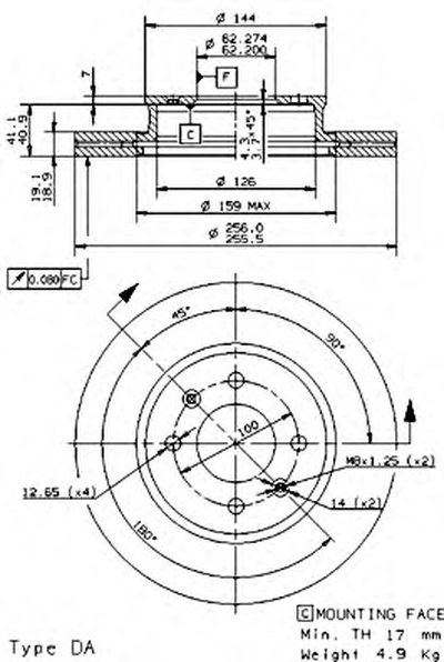 09954110 BREMBO Тормозной диск