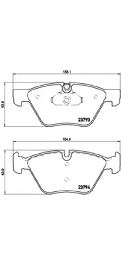 P06057 BREMBO Комплект тормозных колодок, дисковый тормоз