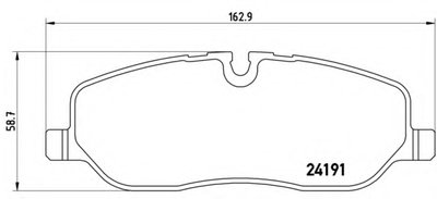 P44014 BREMBO Комплект тормозных колодок, дисковый тормоз