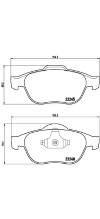 P68032 BREMBO Комплект тормозных колодок, дисковый тормоз