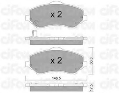 8228620 CIFAM Комплект тормозных колодок, дисковый тормоз