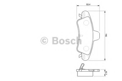 0986424744 BOSCH Комплект тормозных колодок, дисковый тормоз