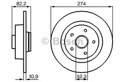 0986478744 BOSCH Тормозной диск