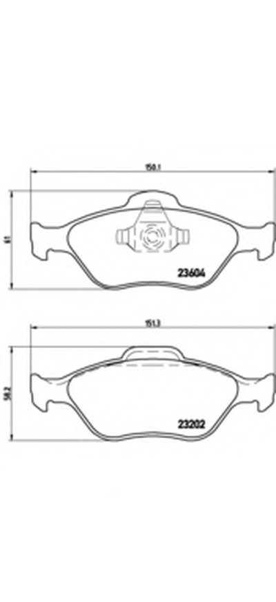 Комплект тормозных колодок, дисковый тормоз BREMBO купить