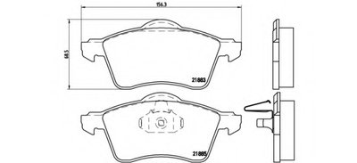 P85047 BREMBO Комплект тормозных колодок, дисковый тормоз