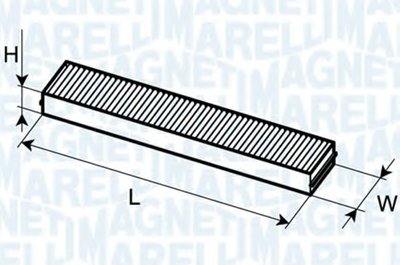 350203061180 MAGNETI MARELLI Фильтр, воздух во внутренном пространстве