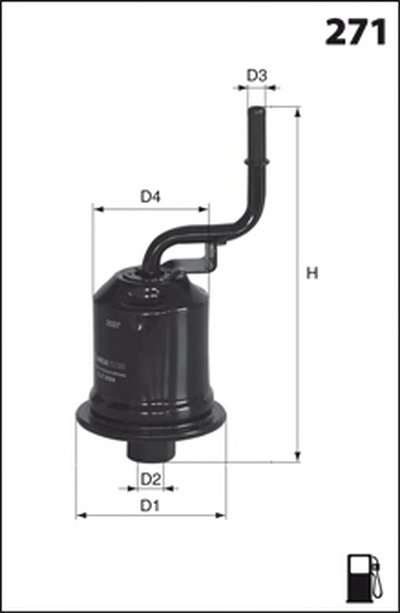 ELE6094 MECAFILTER Топливный фильтр