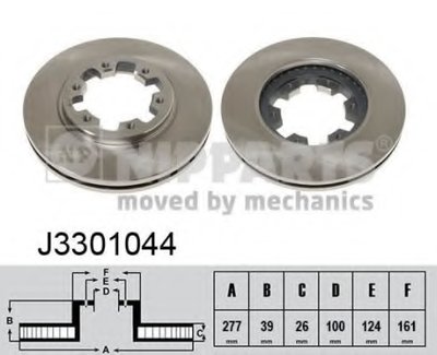 J3301044 NIPPARTS Тормозной диск