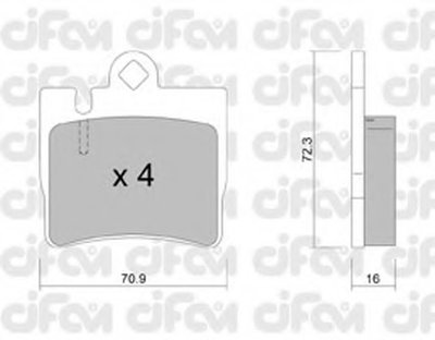 8225970 CIFAM Комплект тормозных колодок, дисковый тормоз