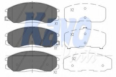 KBP3019 KAVO PARTS Комплект тормозных колодок, дисковый тормоз