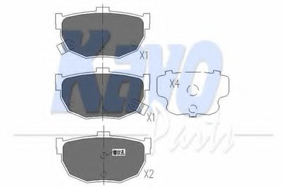 KBP6544 KAVO PARTS Комплект тормозных колодок, дисковый тормоз