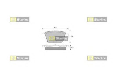 BDS836P STARLINE Комплект тормозных колодок, дисковый тормоз