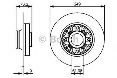 0986479400 BOSCH Тормозной диск