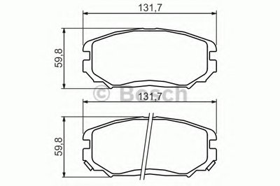 0986494374 BOSCH Комплект тормозных колодок, дисковый тормоз