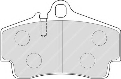 FDB1308 FERODO Комплект тормозных колодок, дисковый тормоз