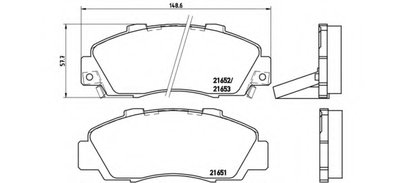 P28026 BREMBO Комплект тормозных колодок, дисковый тормоз