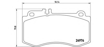 P50087 BREMBO Комплект тормозных колодок, дисковый тормоз