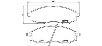 P56049 BREMBO Комплект тормозных колодок, дисковый тормоз