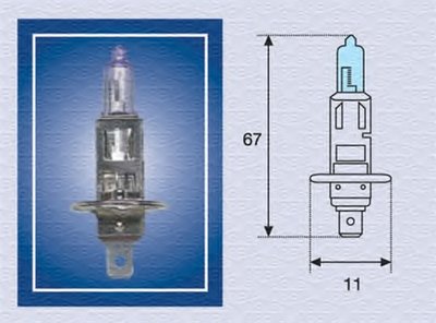 002601100000 MAGNETI MARELLI Лампа накаливания, фара дальнего света; Лампа накаливания, основная фара; Лампа накаливания, противотуманная фара; Лампа