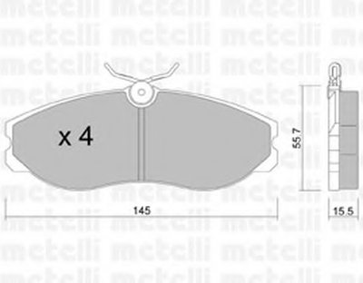 2201980 METELLI Комплект тормозных колодок, дисковый тормоз