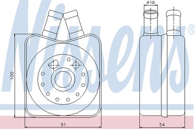 масляный радиатор, двигательное масло NISSENS купить
