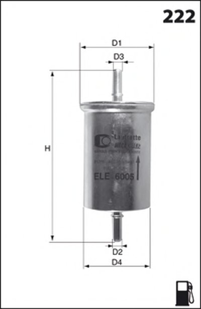 ELE6006 MECAFILTER Топливный фильтр