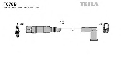 Комплект проводов зажигания alternative TESLA купить