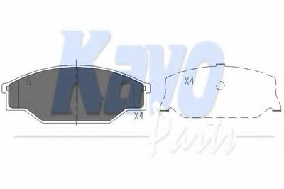 KBP9001 KAVO PARTS Комплект тормозных колодок, дисковый тормоз