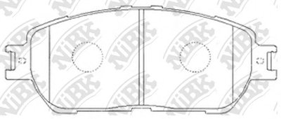 PN1480 NIBK Комплект тормозных колодок, дисковый тормоз