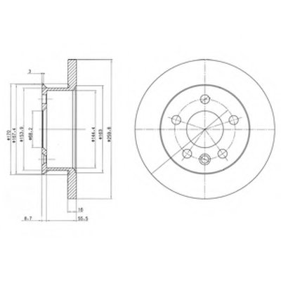 BG2716 DELPHI Тормозной диск