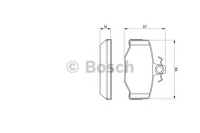 0986460993 BOSCH Комплект тормозных колодок, дисковый тормоз