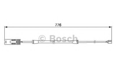 1987474925 BOSCH Сигнализатор, износ тормозных колодок