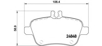 P50091 BREMBO Комплект тормозных колодок, дисковый тормоз