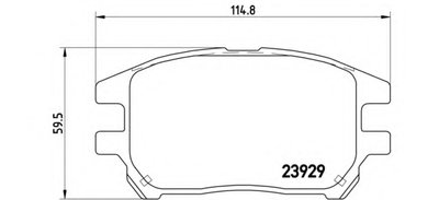 P56050 BREMBO Комплект тормозных колодок, дисковый тормоз