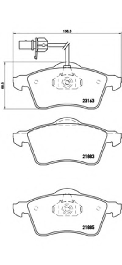 P85049 BREMBO Комплект тормозных колодок, дисковый тормоз