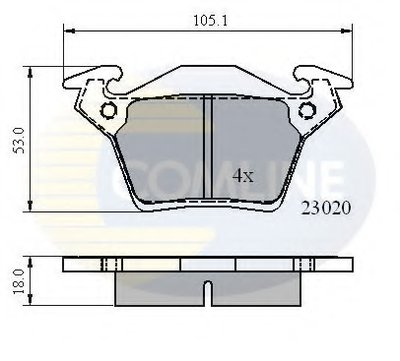 CBP0888 COMLINE Комплект тормозных колодок, дисковый тормоз