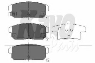 KBP4547 KAVO PARTS Комплект тормозных колодок, дисковый тормоз