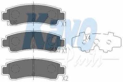 KBP6546 KAVO PARTS Комплект тормозных колодок, дисковый тормоз