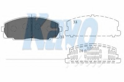 KBP9002 KAVO PARTS Комплект тормозных колодок, дисковый тормоз