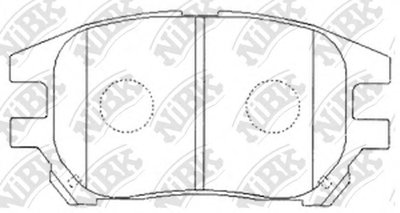 PN1481 NIBK Комплект тормозных колодок, дисковый тормоз