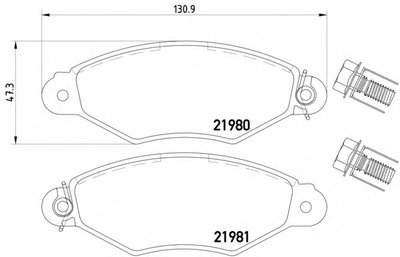 8DB355019311 HELLA PAGID Комплект тормозных колодок, дисковый тормоз