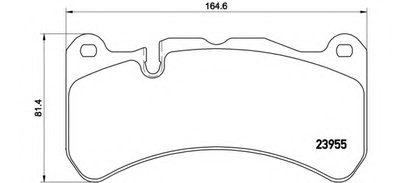 P50092 BREMBO Комплект тормозных колодок, дисковый тормоз