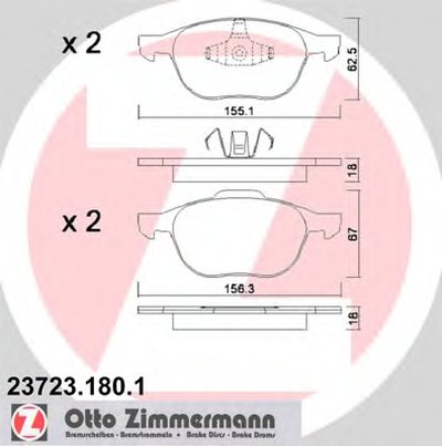 Комплект тормозных колодок, дисковый тормоз ZIMMERMANN купить