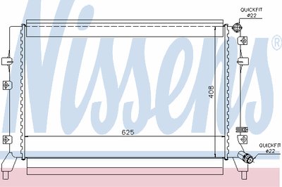 Радиатор, охлаждение двигателя NISSENS купить