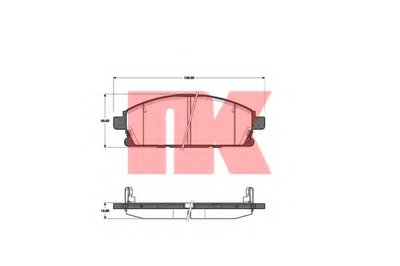 222256 NK Комплект тормозных колодок, дисковый тормоз